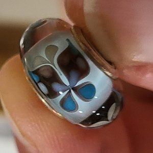 Pandora Butterfly Kisses Blue Murano Glass Charm